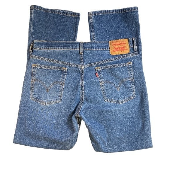 Y2K 2004 Levi's Jeans Denim Relaxed Bootcut Stretch Mid Rise size 14 Misses - Picture 4 of 16